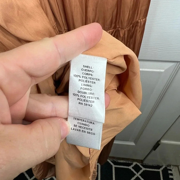 Maggy London Women's Plus Size 24W Empire Waist Maxi Dress in Dessert Sand - Picture 11 of 12